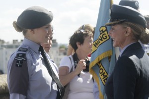 Amassador talks to receiving cadets
